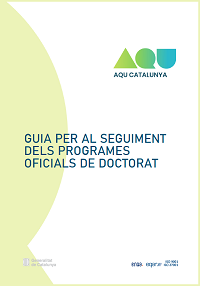 Coberta de la Guia per al seguiment dels programes oficials de doctorat